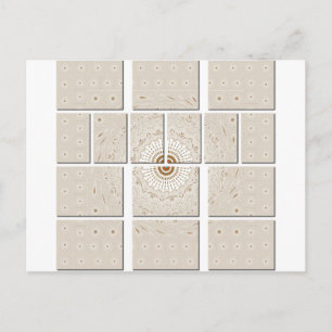 Minimalistisch neutraal geometrisch beige toonontw briefkaart