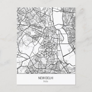 minimalistisch New Delhi India Briefkaart