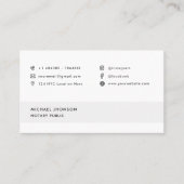 Minimalistisch notaris openbare QR code sociale me Visitekaartje (Voorkant)