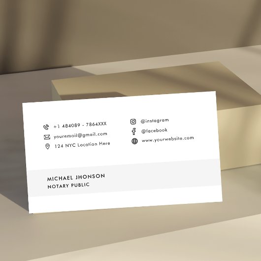 Minimalistisch notaris openbare QR code sociale me Visitekaartje