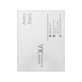 Minimalistisch Notitieblok van een modern architec (Gedraaid)