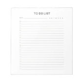 Minimalistisch Notitieblok van takenlijst (Voorkant)