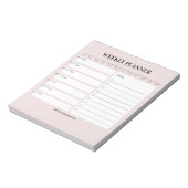 Minimalistisch Notitieblok van weekendplanner (Gedraaid)
