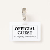 Minimalistisch "OFFICIAL GUEST"-logo Badge (Achterkant met clip)