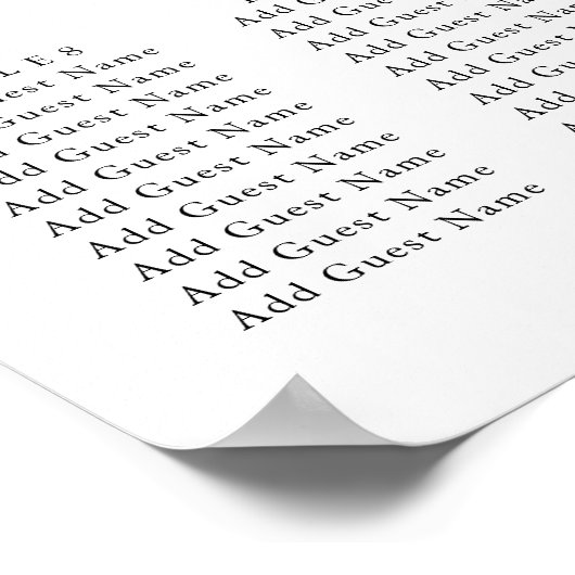 Minimalistisch Olijfblad Bruiloft 14 Tafel Zitplaa Poster (Hoek)