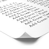 Minimalistisch Olijfblad Bruiloft 30 Tafel Zitplaa Poster (Hoek)