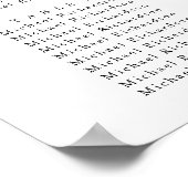 Minimalistisch Olijfblad Bruiloft 9 Tafel Zitplaat Poster (Hoek)