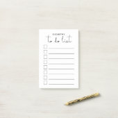 Minimalistisch om lijst te doen post-it® notes (Op bureau)
