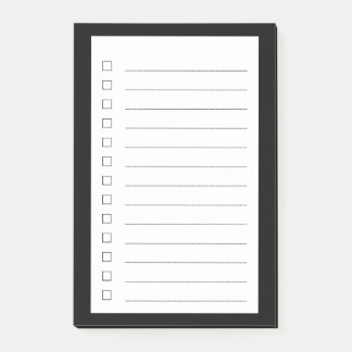 Minimalistisch om lijst uit te voeren post-it® notes