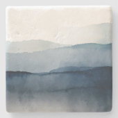 Minimalistisch Onderzetter van de Stone Waterverf  (Voorkant)