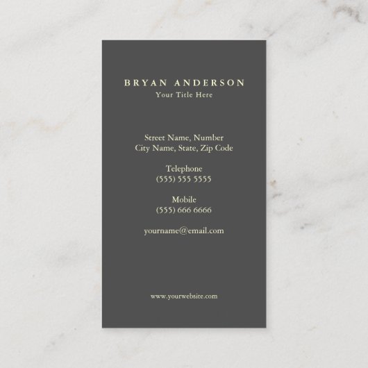 Minimalistisch onroerend goed visitekaartje (Achterkant)