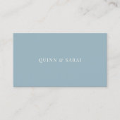 Minimalistisch ontwerp Elegant Clean Muted Blue Mo Visitekaartje (Voorkant)
