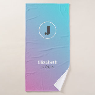 Minimalistisch ontwerp in pastelkleuren badhanddoek