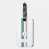 Minimalistisch ontwerp in pastelkleuren bagagelabel (Achterkant verticaal)