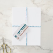 Minimalistisch ontwerp in pastelkleuren cadeaulabel (Met Touw)