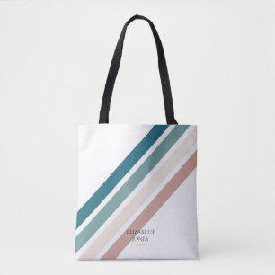 Minimalistisch ontwerp in pastelkleuren draagtas