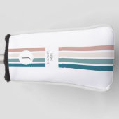 Minimalistisch ontwerp in pastelkleuren golfheadcover (Voorkant)