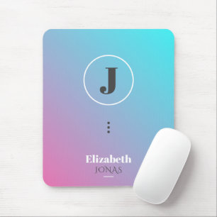 Minimalistisch ontwerp in pastelkleuren muismat
