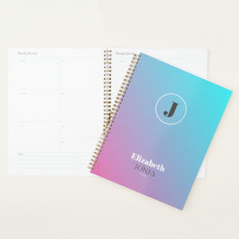 Minimalistisch ontwerp in pastelkleuren planner
