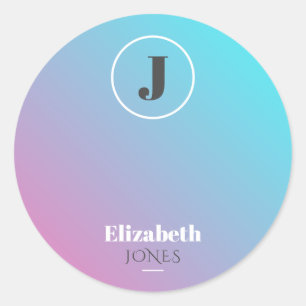 Minimalistisch ontwerp in pastelkleuren ronde sticker