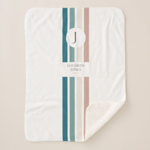 Minimalistisch ontwerp in pastelkleuren sherpa deken