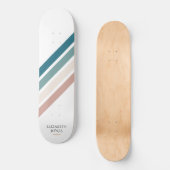 Minimalistisch ontwerp in pastelkleuren skateboard (Voorkant)