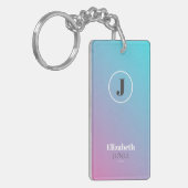 Minimalistisch ontwerp in pastelkleuren sleutelhanger (Voorkant Links)