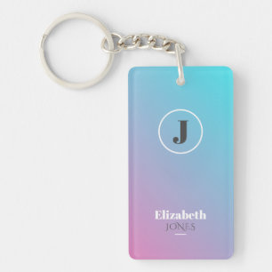 Minimalistisch ontwerp in pastelkleuren sleutelhanger
