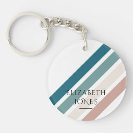 Minimalistisch ontwerp in pastelkleuren sleutelhanger