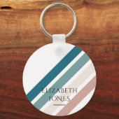 Minimalistisch ontwerp in pastelkleuren sleutelhanger (Voorkant)