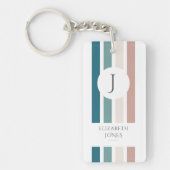 Minimalistisch ontwerp in pastelkleuren sleutelhanger (Voorkant)