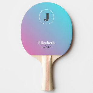 Minimalistisch ontwerp in pastelkleuren tafeltennisbatje