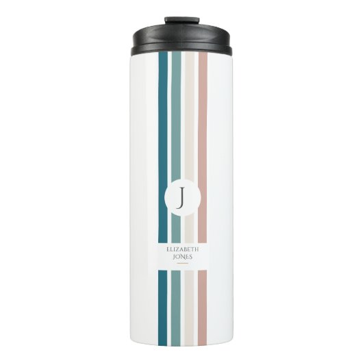 Minimalistisch ontwerp in pastelkleuren thermosbeker (Voorkant)