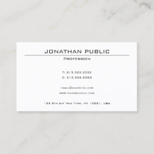 Minimalistisch ontwerp Professionele Sjabloon Mode Visitekaartje
