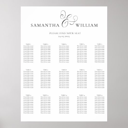 Minimalistisch ontwerp uitnodiging | Elegant & Mod Poster (Voorkant)