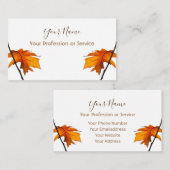 Minimalistisch ontwerp van bladeren met kleurrijke visitekaartje (Voorkant / Achterkant)