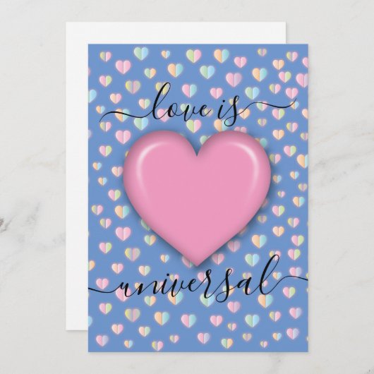 Minimalistisch ontwerp van elegant Love Save The Date (Voorkant / Achterkant)