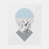 Minimalistisch ontwerp van golven en Stippen Fleece Deken (Voorkant)