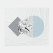 Minimalistisch ontwerp van golven en Stippen Fleece Deken (Voorkant (Horizontaal))