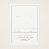 Minimalistisch ontwerp van juwelen-Kaart Visitekaartje (Voorkant)