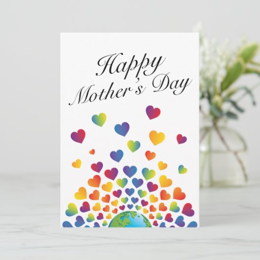 Minimalistisch ontwerp van Moederdag Kaart (Staand voorkant)