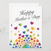 Minimalistisch ontwerp van Moederdag Kaart (Voorkant / Achterkant)