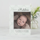 Minimalistisch ontwerp voor baby ANNOUNCEMENT (Staand voorkant)