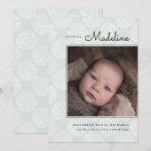 Minimalistisch ontwerp voor baby ANNOUNCEMENT (Voorkant / Achterkant)