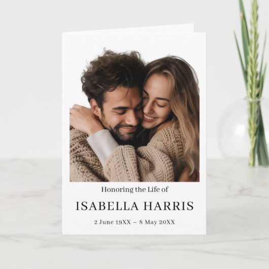 Minimalistisch ontwerp voor rouwdienstprogramma programma (Voorkant)