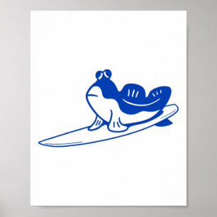 Minimalistisch ontwerp voor surfers. Mudskipper is Poster