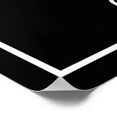 Minimalistisch openbordeken voor zwarte bruiloft poster (Hoek)