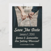 Minimalistisch ophangen foto opslaan datum save the date (Voorkant)