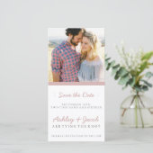 Minimalistisch opslaan Datum| WEDDINGS Save The Date (Staand voorkant)