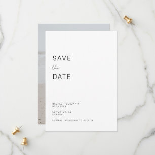 Minimalistisch opslaan van de datum Eenvoudige leg Save The Date